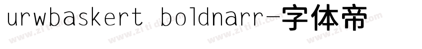 urwbaskert boldnarr字体转换